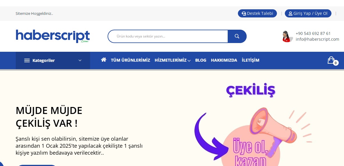 HaberScipt.Com Haber Yazılımı Satış Sitesi Açıldı !